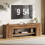 Solid Wood Stand For Up 75'', Farmhouse Center With Open Storage Shelf. Fixed Price $227.99.