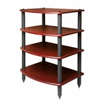 Pangea Audio Vulcan Four Shelf Rack Media Stereo Stand Rosenut Red. Fixed Price $249.95.