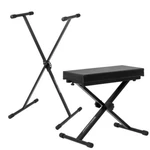 Ultimate Support Jamstands JS-MB100 Med X-style Keyboard Bench +. Fixed Price $107.98.