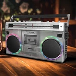 Retro Bluetooth Boombox Speaker Stereo Radio Am/fm MP3 Portable Cassette Player. Fixed Price $157.99.