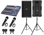 Mackie 2X THUMP210 10" 1400W Speaker + Emb MX10BT Mixer Mics, Stand & Cables. Fixed Price $919.99.