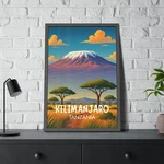 Visit Mount Kilimanjaro Tanzania Africa Travel Poster Print Wall Art Unframed. Fixed Price $27.07.
