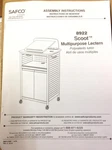 Safco 8922BL Scoot Multipurpose Lectern/podium/presentation Cart - Free Shipping. Fixed Price $112.84.
