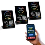 Tapfive Zappy Card Nfc Qr Code Stand Google Review, 3 Pack Black. Fixed Price $104.99.