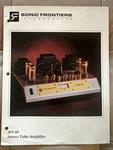Sonic Frontiers Oem Product Brochure SFS-40 Stereo Vacuum Tube Amp Nice #2. Fixed Price $20.00.