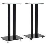 Nnevl Speaker Stands 2 Pcs Tempered Glass Pillars Design Black. Fixed Price $222.57.