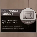 Sanus Universal Soundbar Mount Model SA405-B1 Supports To 15 Lbs. Fixed Price $15.00.
