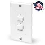 Pyle In-wall Speaker Selector Switch, Plate Simple Universal Standard PVCS2. Fixed Price $24.99.