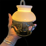 Mcm Robert Emig Metal Casting Wall Mount Lantern Swivel Milk Glass Shade Lamp. Fixed Price $65.00.