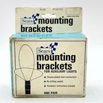Vintage Nos Chrome Sears Aux Fog Light Mounting Brackets Pair D 28 MY55715. Fixed Price $75.00.