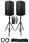 Avante Audio A12X 1200 Watt 12" 2-WAY Powered Dj Pa Speakers+stands+microphone. Fixed Price $1102.90.