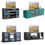 Stand For Up To 65/75 Modern Entertainment Center W/ Glass Shelf/doors. Fixed Price $154.99.