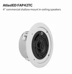 Atlasied FAP42TC4" Commercial Shallow-mount In-ceiling Speakers. Fixed Price $105.00.