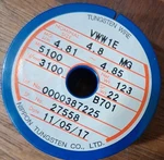 Nippon Tungsten Wire VWW1E - 0.04MM (4.8 Mg) 5100 Meters Industrial Spool.. Fixed Price $50.00.