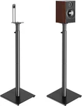 Bookshelf Speaker Stands Pair Height Adjustable Extends 32-42 Inch Rear Surround. Fixed Price $80.00.