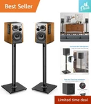 27.56-INCH Bookshelf Speaker Stands Compatible With Klipsch, Polk, Yamaha & More. Fixed Price $118.99.