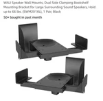 Speaker Wall Mounts, Dual Side Clamping Bookshelf Mounting Bracket SWM201 Xl. Fixed Price $24.88.