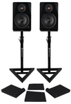(2) Rockville APM8B V2 8" Powered Studio Monitor Speakers W/usb/bluetooth+stands. Fixed Price $317.95.