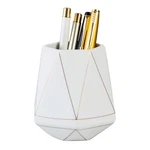Ceramic Desk Cute Holder Stand Gold Line Pencil Cup Pot Organizer Ma.... Fixed Price $14.25.