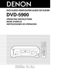 Denon DVD-5900 Player Owners Manual. Fixed Price $22.24.