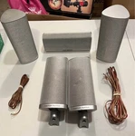 Harman Kardon Satellite Speaker Set Of 4 SAT-TS11 And Center CEN-TS11-BQ. Fixed Price $64.16.