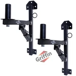 Studio Speaker Wall Mount Brackets - Griffin 2 Audio Stage Stands Dj Post Holder. Fixed Price $52.95.