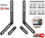 Universal Sound Bar Bracket Wall Mount Tv Speaker Vizio Samsung Lg Stand 22 Lbs. Fixed Price $30.99.