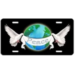 Peace On Earth Doves Vanity License Plate Car Truck Suv Tag Black. Fixed Price $16.95.