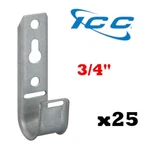 25 Pack 3/4" J-hook Wall Ceiling Mount Route Network Cable Wires ICCMSJHK22. Fixed Price $32.79.