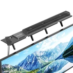 Soundbar Mount, No Drilling Steel Tv Top Shelf Fits Most Of 33.8", Black. Fixed Price $34.65.