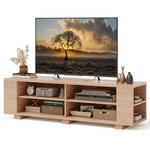 59" Wood Tv Stand Console Storage Entertainment Media Center With Shelf Natural. Fixed Price $99.99.