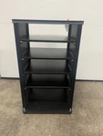 Salamander Synergy Media Equipment Rack Black 5 Shelves. Fixed Price $545.00.