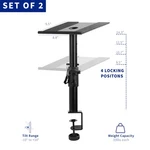 Vivo Universal Black Steel Clamp-on Desk / Table Speaker Stands, 2 Pack. Fixed Price $59.99.
