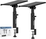 Studio Monitor Stands Pair Heavy Duty Desk Clamp Speaker With Black. Fixed Price $64.83.