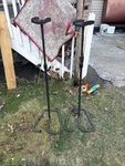 Vintage Radio Shack Satellite Speaker Stands Adjustable 32" To 44" All Metal. Fixed Price $44.99.
