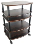 Rockville Flx Dark Wood Adjustable Height 5 Shelf Home Theater Audio Rack Stand. Fixed Price $184.95.