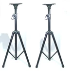 (2) Two Adjustable Pole / Tripod Speaker Stand With Universal Mounting Base.. Fixed Price $62.99.