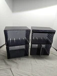 Vtg Black Charcoal 30 Cd Dvd Storage Disc Wall Mount. Holder Rack Atlantic Set 2. Fixed Price $20.00.
