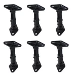 6 Black Universal Satellite Studio Speaker Mounts/brackets For Walls And Ceil.... Fixed Price $24.94.
