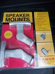 Pair Tilt Swivel Sanus Silver WMS3S Speaker Mounts Home Theater Wall Ceiling. Fixed Price $27.00.