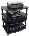Rockville Flx Black Adjustable Height 4 Shelf Home Theater A/v Audio Rack Stand. Fixed Price $119.55.