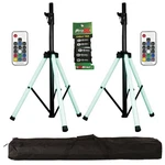 (2) Adj CSL-100 Light Up Multi Color Led Speaker Stands W/remote & Case. Fixed Price $209.40.