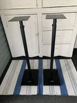 Vti Pair Surround Speaker Adjustable Stands, BLE101, Black. Fixed Price $150.00.