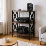 Pangea Audio Vulcan Lp Record Player Turntable Stand Rack Vinyl Storage Espresso. Fixed Price $249.95.