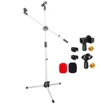 5 Core Microphone Floor Adjustable 63" Tripod Stands W Boom Arm. Fixed Price $19.99.