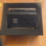 Black Combination Electrical Outlet With Usb Ports, 121-140V, Wall Mount. Fixed Price $50.00.