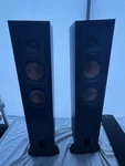 Pair Of Klipsch R-24F Floorstand Speakers Black Work & Sound Great. Fixed Price $549.99.