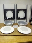 Lot Of Quam C5 8" Speakers W/ SSB-2 Mounting Brackets & ERD8U Back Box Enc. Fixed Price $129.99.