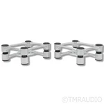 Isoacoustics Aperta Isolation Stands; Silver Pair. Fixed Price $159.00.