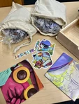 Hebru Brantley Chicago Artist Puzzle Set Wooden Box Posters Stickers Unused. Fixed Price $95.00.